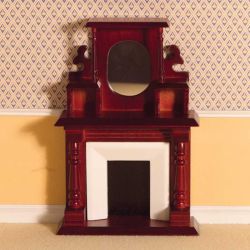 Mahogany Fireplace with Mirror